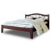 Двоспальне ліжко АФІНА-1 з дерева (масив бука) ★ від 160 до 180 см ★ з кованими елементами ручної роботи в узголів'ї № 2